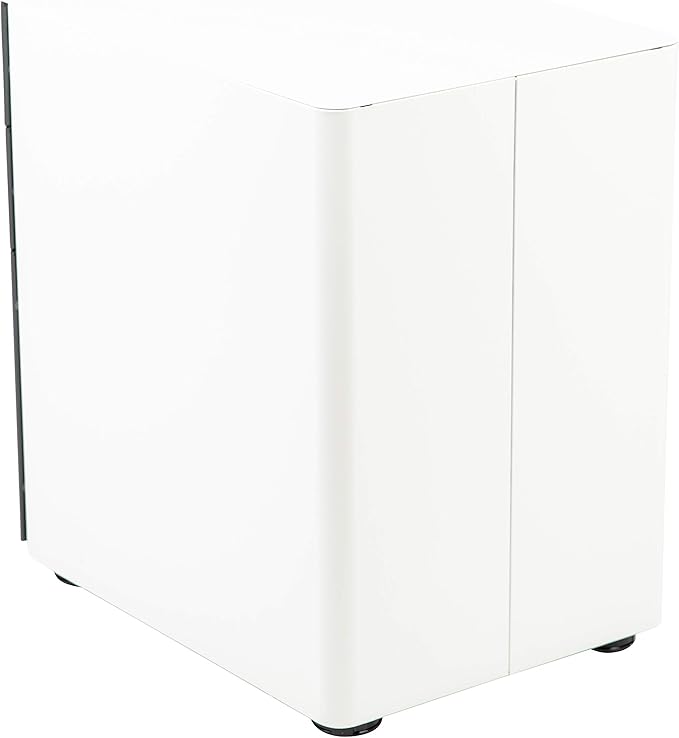 Flash Furniture Warner Modern 3-Drawer Mobile Locking Filing Cabinet with Anti-Tilt Mechanism & Letter/Legal Drawer, White with Charcoal Faceplate - LeafyLoom
