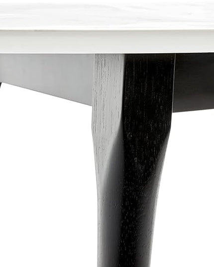 Elle Decor Clemintine Mid-Century Modern Living Room Furniture Collection, Oval Coffee Table, White Marble Print - LeafyLoom