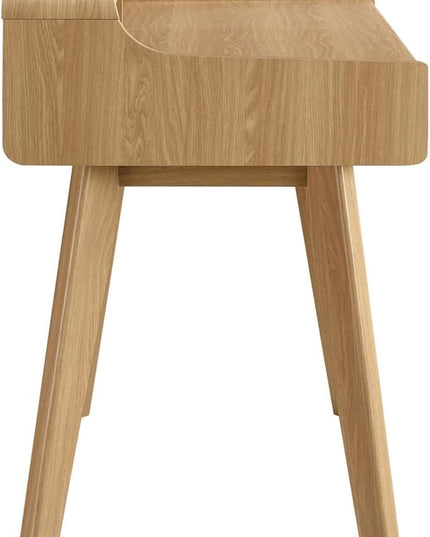 Modway Render Mid-Century Modern Office, Writing Desk, Oak - LeafyLoom