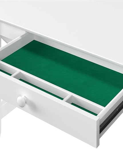 AFI Lexi Desk with Drawer and Charging Station in White - LeafyLoom