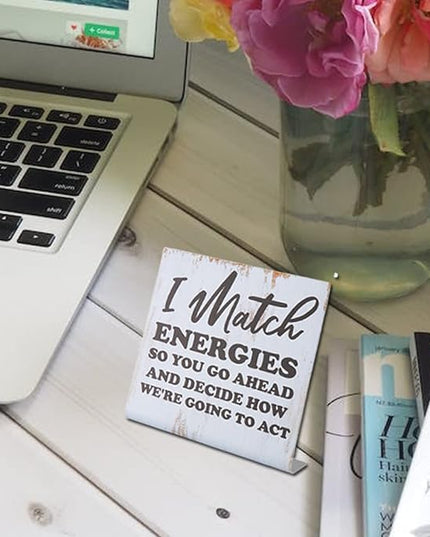 Funny Desk Signs for Women Office, Funny Office Decor for Women Desk, Office Shelf Table Desk Decor for Cowoker Friends Sister Women Gift, Coworker Gifts for Women Office dksg3 - LeafyLoom