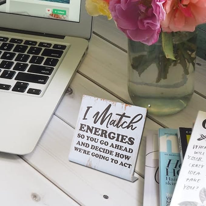 Funny Desk Signs for Women Office, Funny Office Decor for Women Desk, Office Shelf Table Desk Decor for Cowoker Friends Sister Women Gift, Coworker Gifts for Women Office dksg3 - LeafyLoom