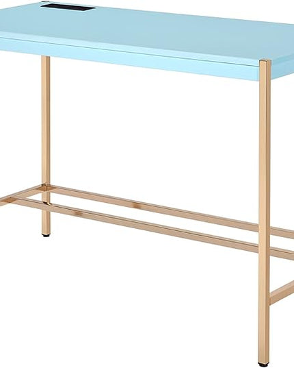 NicBex Laik-DW-00065-DX Desks, 42" W x 20" D x 30" H, Baby Blue - LeafyLoom