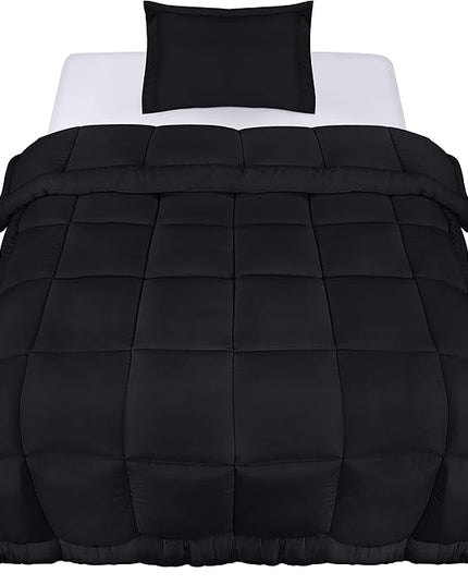 Utopia Bedding Twin Comforter Set Kids with 1 Pillow Sham, Bedding Comforter Sets, Down Alternative Black Comforter, Soft and Comfortable, Machine Washable (Pack of 6) - LeafyLoom