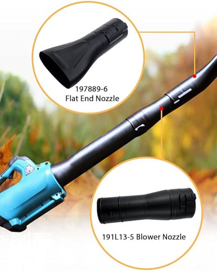 191L13-5 191B21-6 Blower Nozzle and 197889-6 Flat End Nozzle Compatible with Makita X2 36V hand held Blower, use for XBU02Z - one-click installation (GROUP) - LeafyLoom