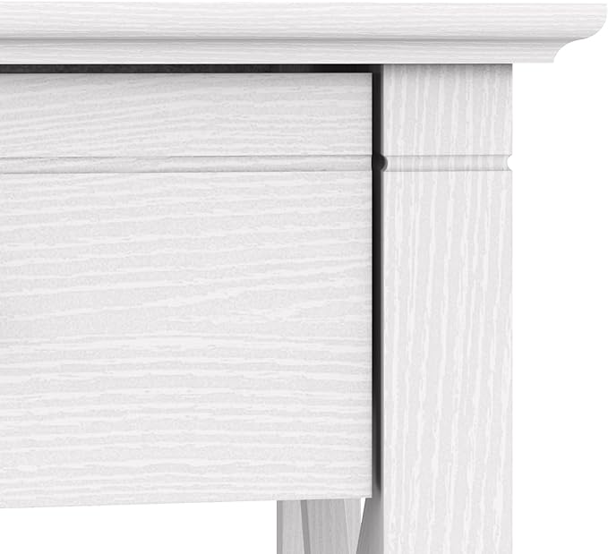 Bush Furniture Key West 48W Writing Desk in Pure White Oak - LeafyLoom