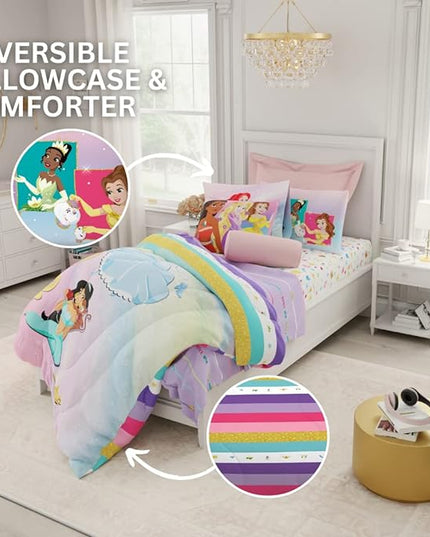 Disney Princess Ariel Kids Bedding Super Soft Comforter And Sheet Set, 4 Piece Twin Size, "Official" Disney Product By Franco - LeafyLoom