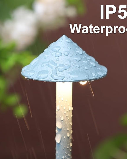 2-Pack 6000mAh Rechargeable LED Table Lamps,Outdoor Cordless Table Lamp Waterproof Portable, 3-Color Stepless Dimmable Modern Lamp for Restaurant/Bedroom(Blue) - LeafyLoom