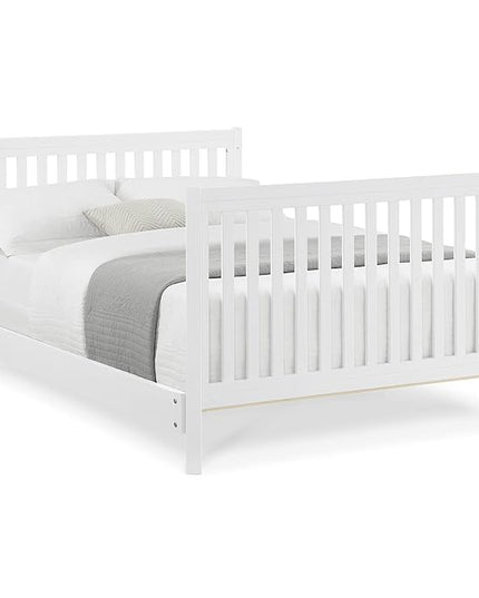 Delta Children Tribeca 4-in-1 Baby Convertible Crib, Bianca White - LeafyLoom