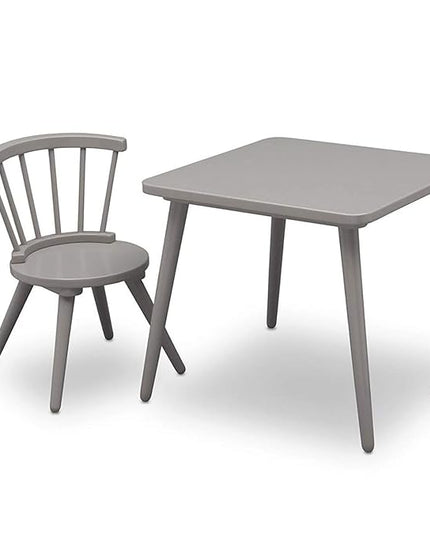Delta Children Windsor 2 Chair, 3 Piece Set, Grey - LeafyLoom