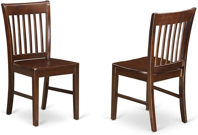 East West Furniture ANNO3-MAH-W 3 Piece Room Set Contains a Round Kitchen Table with Pedestal and 2 Dining Chairs, 36x36 Inch - LeafyLoom
