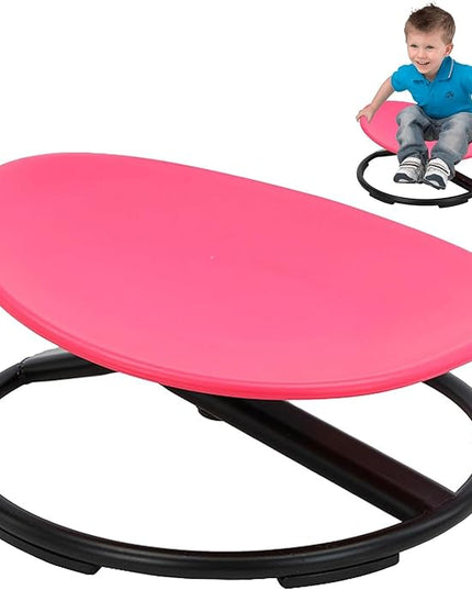 Kids Sit and Spin Sensory Chair,Kids Sensory Spin Chair Seat,Kids Carousel Spin Sensory Chair,Metal Base Non-Slip Pads,Training Body Coordination,Kids Indoor Outdoor Play Equipment - LeafyLoom