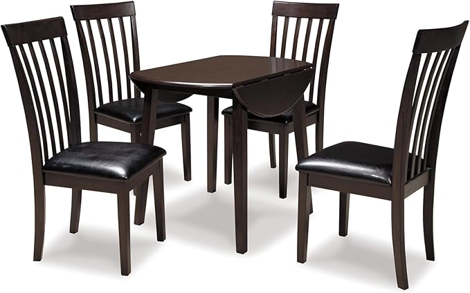 Signature Design by Ashley Hammis Rake Back Dining Room Chair, Set of 2, Dark Brown - LeafyLoom