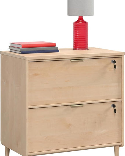 Sauder Clifford Place 2-Drawer Lateral File Cabinet, L: 29.53" x W: 18.5" x H: 30.28", Natural Maple Finish - LeafyLoom