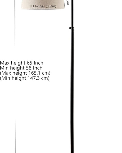 Safavieh FLL4085A Lighting Collection Winley Oil Rubbed Bronze Adjustable 65-inch (LED Bulb Included) Floor Lamps, White - LeafyLoom
