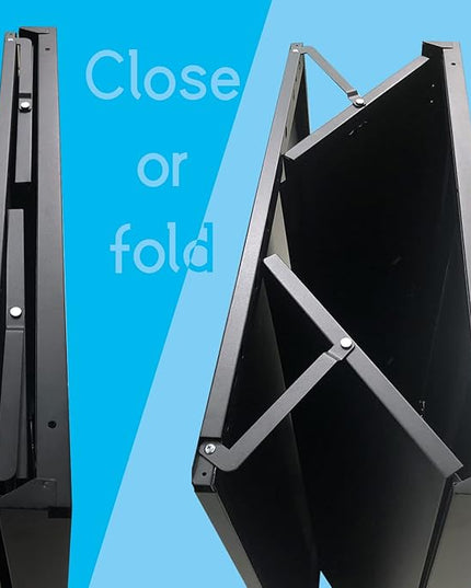 41.97" Metal Storage Doors and Adjustable Shelf,Folding Filing Cabinets w/Solid Steel Tube Locking Shaft,for Home Office,School,Garage,Black - LeafyLoom