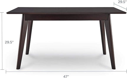 Modway Oracle 47" Rectangle Dining Table, Cappuccino - LeafyLoom