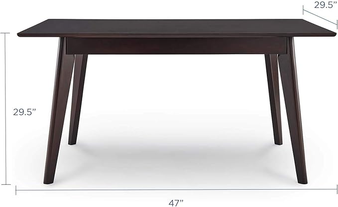 Modway Oracle 47" Rectangle Dining Table, Cappuccino - LeafyLoom