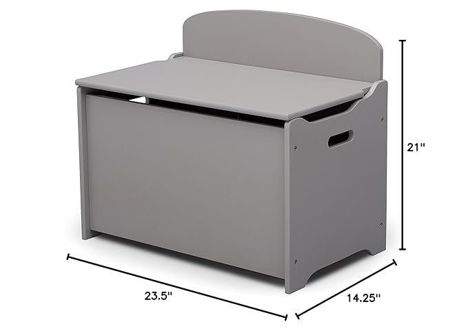 Delta Children MySize Deluxe Toy Box and GapKids Deluxe Toy Organizer with 9 Bins - Navy/Natural - LeafyLoom