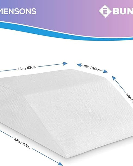 Ebung Memory Foam Leg Elevation Pillows- Leg Support Pillow to Elevate Feet, Leg Pillows for Elevation Blood Circulation, Leg Swelling Relief, Sciatica Pain Relief, Back Pain- Leg Wedges for Elevation - LeafyLoom