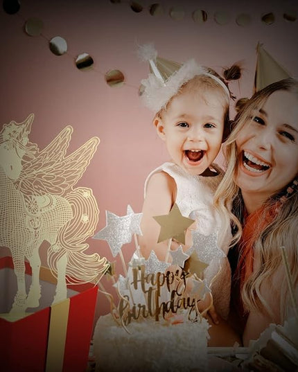3D LED Night Light for Kids, 7 Colors Changing Unicorn Light, 3 Modes with Remote Control 3D Optical Illusion Light for Kids Bedroom, Home Decor, Birthday Xmas Party Thanksgiving Halloween Gifts - LeafyLoom
