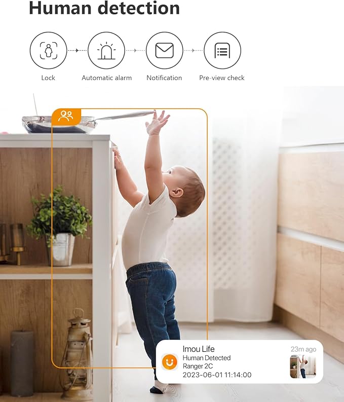 Imou 2K WiFi Security Camera Indoor Pet Dog Baby Camera with AI Human/Motion/Sound Detection, 360° Wireless IP Home Security Camera, Smart Tracking, Siren, Night Vision, 2-Way Audio, Works with Alexa Imou