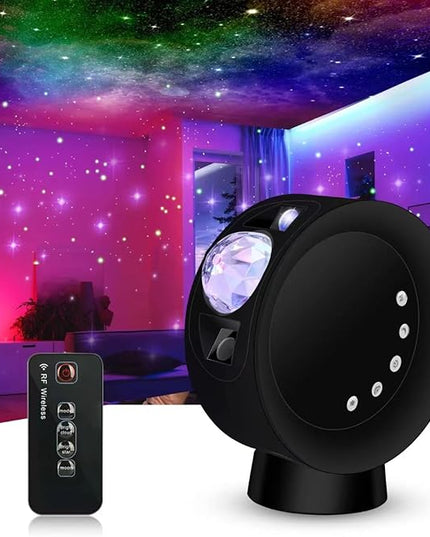 Galaxy Star Projector,Sky Light Nebula Projection Colorful Starry Lamp with Remote Control,Time Setting and Adjustable Brightness Cloud Moon Lighting for Bedroom/Party/Home/Theater - LeafyLoom
