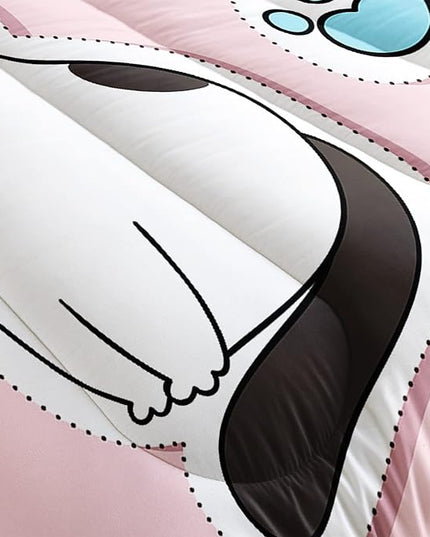 CVHOUSE Cat Bedding,Cartoon Cat Comforter King,Animals Print Comforter Set for Kids,Kawaii Quilt Set with 1 Comforter and 2 Pillow Cases - LeafyLoom
