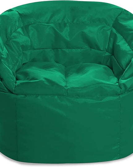 Posh Creations Structured Comfy Bean Bag Chair for Gaming, Reading, and Watching TV, Sonoma Lounge, Microsuede - Tide Pool - LeafyLoom