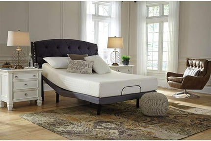 Signature Design by Ashley Full Size Chime 10 Inch Medium Firm Memory Foam Mattress with Green Tea & Charcoal Gel - LeafyLoom