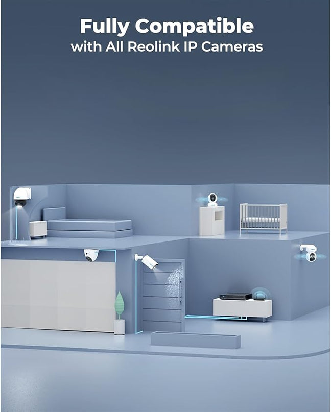 REOLINK 16CH Network Video Recorder for Home Security Camera System,Only Work with 16MP/12MP/4K/8MP/5MP/4MP The Same Brand PoE IP Cam,24/7 Recording to Pre-Installed 4TB Hard Drive,RLN16-410 REOLINK