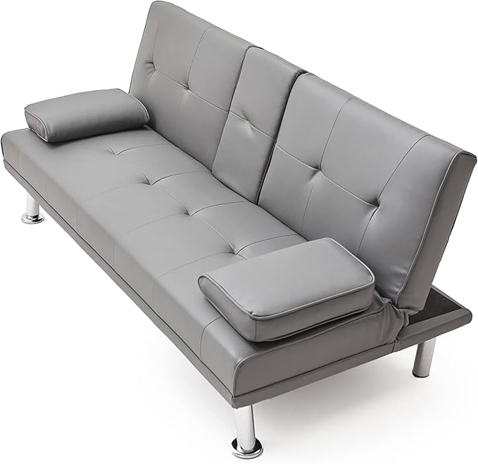 NicBex Rose-SF-00543-DX Sofas, 67" W x 31" D x 33" H, Grey - LeafyLoom