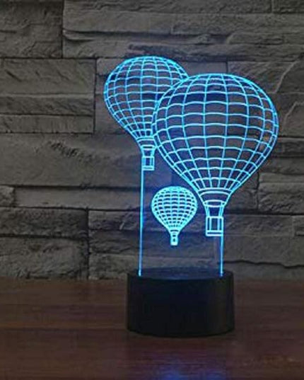 FXUS 3D Hot Air Balloon Night Light Remote Control Touch Switch 16 Color Change LED Light Table Desk Lamp Home Decoration Toy Birthday Xmas Kid Children Gift - LeafyLoom