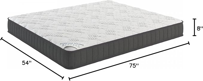 Ottomanson 9" Full Mattress in a Box Made in USA, Firm Mattress, Hybrid Mattress Cool Improved Airflow with Edge to Edge Pocket Coil, Bed in A Box, Ottopedic - LeafyLoom