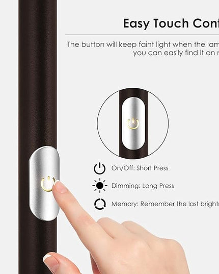 BoostArea Floor Lamp, Standing Lamp, 20W 2000LM LED Torchiere Floor Lamp, Stepless Dimmable, Touch Control, 3000K Daylight, 50000hrs Lifespan, Floor Lamps for Living Room, Standing Lamps for Bedroom - LeafyLoom