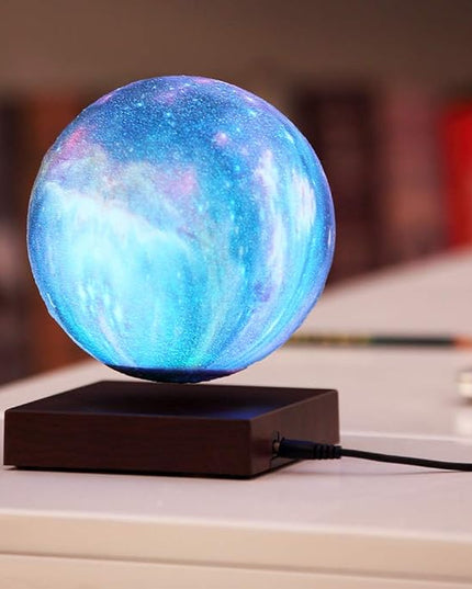 VGAzer Levitating Moon Lamp Floating and Spinning in Air Freely with Gradually Changing LED Lights Between 7 Colors,Decorative Light for Kids Lover Friends (Square Base) - LeafyLoom