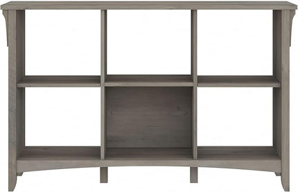 Bush Furniture Salinas 6 Cube Organizer in Driftwood Gray - LeafyLoom