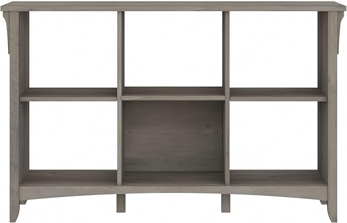 Bush Furniture Salinas 6 Cube Organizer in Driftwood Gray - LeafyLoom