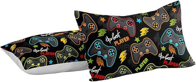 Gaming Comforter for Boys Teen,Game Contoller Bedding Set for Boys Kids,Down Alternative Comforter for All Season,Gamer Home Decor for Boys Comforter Set (Comforter-Game25, Twin) - LeafyLoom