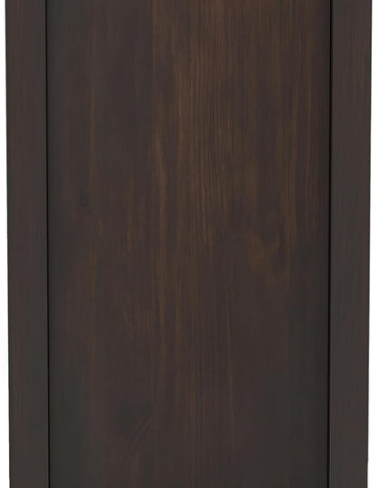 SIMPLIHOME Connaught Low Storage Cabinet, 60 inch, Chestnut Brown - LeafyLoom