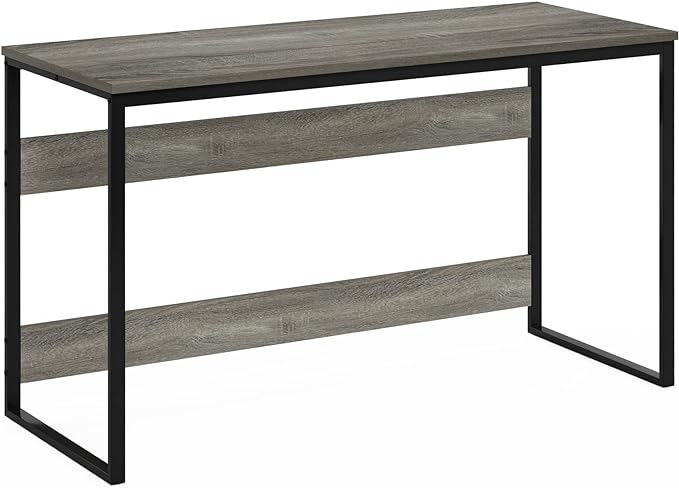Furinno Moretti Modern Lifestyle Enhanced Study Desk 52 Inch, 52-Inch, French Oak Grey - LeafyLoom