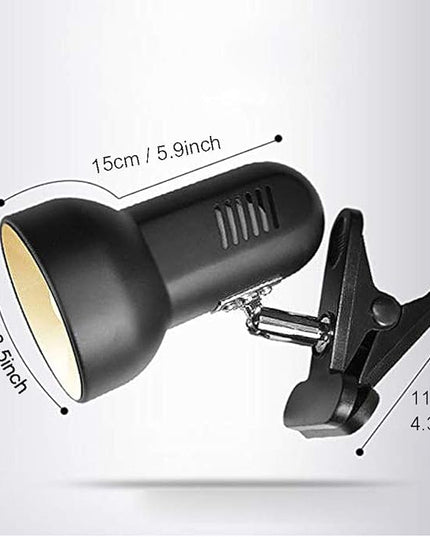 LED Clamp Work Lamp, 5W 360° Rotatable Head, Ultra Bright Work Bench Light, Desk Lamp with Clip,3 Color Temperature Modes, 4.9ft Plug & Play Cord (Black)… - LeafyLoom