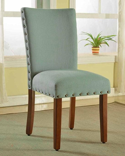 HomePop Classic Parsons Dining Chairs, Set of 2, Sea Foam Green - LeafyLoom