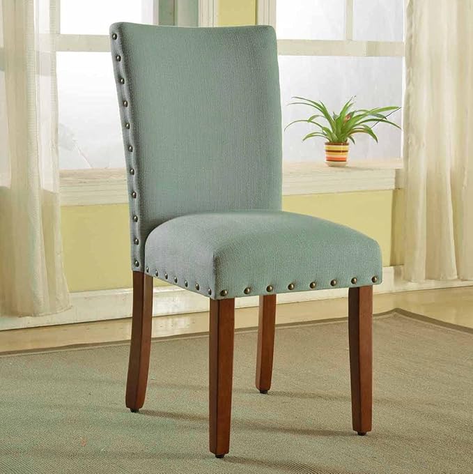 HomePop Classic Parsons Dining Chairs, Set of 2, Sea Foam Green - LeafyLoom