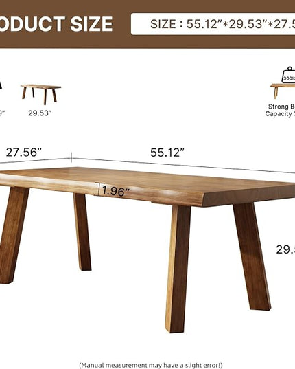 Desk / 55 inches,Solid Wood Desk Classical Style Home Office Desks/New Chinese Style Computer Table/Wooden Desk/Brown Desk - LeafyLoom