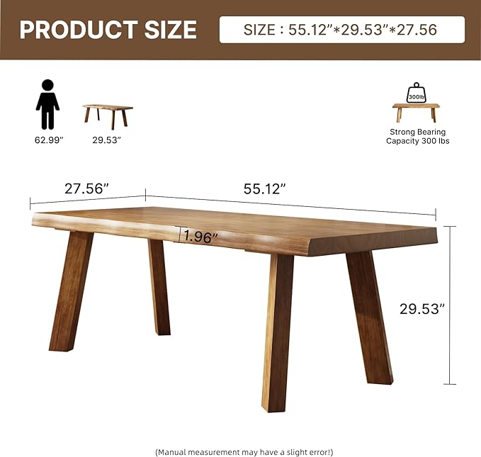 Desk / 55 inches,Solid Wood Desk Classical Style Home Office Desks/New Chinese Style Computer Table/Wooden Desk/Brown Desk - LeafyLoom