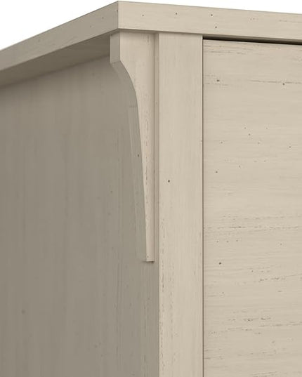 Bush Furniture Salinas 6 Cube Organizer in Antique White - LeafyLoom
