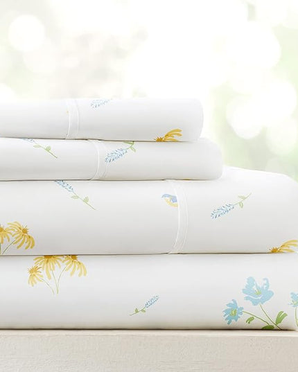 Linen Market 4 Piece California King Bedding Sheet Set (Light Blue) - Sleep Better Than Ever with These Ultra-Soft Cooling Bed Sheets for Your California King Size Bed - Deep Pocket Fits 16" Mattress - LeafyLoom