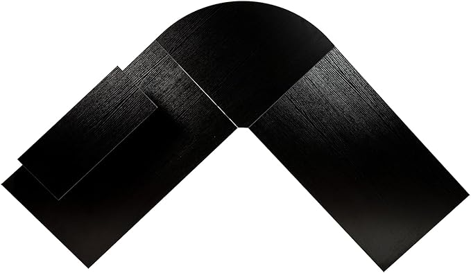 Flash Furniture Ginny Corner Desk - Black/Black Space Saving L-Shaped Gaming Desk with Monitor Shelf - 71.5" 2-Tier Computer Desk, Home Office Desk, Easy Assembly - LeafyLoom