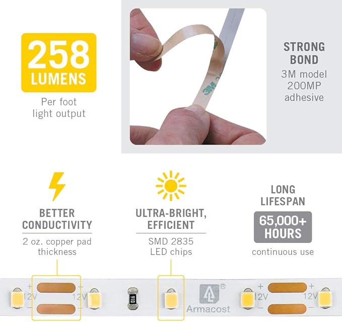 Armacost Lighting 142220 60/800 Series 12ft Soft Bright White 3000K LED Lights ArmacostLighting